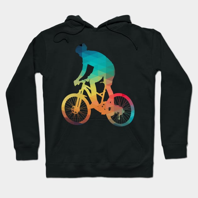 Rainbow bike man Hoodie by AdiDsgn